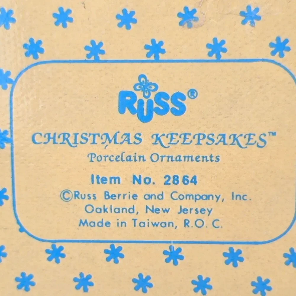 Vtg 80s Russ Berrie Christmas Keepsakes Someone Special Snowflake Ornament 2864
